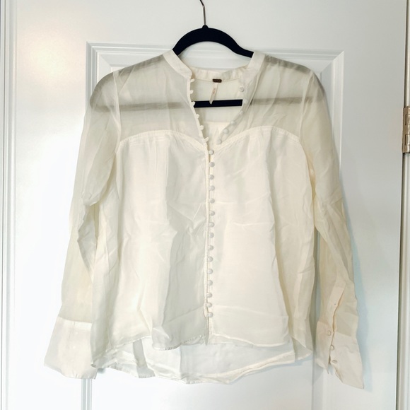 White Free People blouse - Picture 2 of 4
